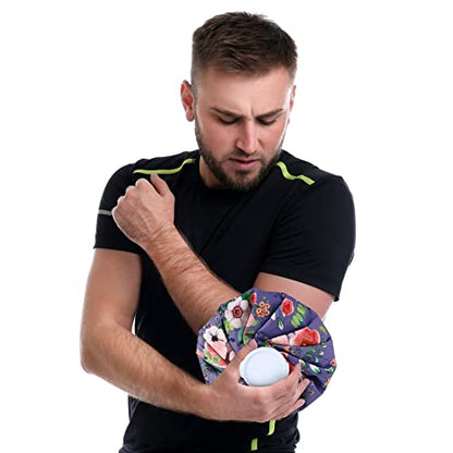 Nuanchu 3 Pcs Reusable Ice Bags for Injuries Hot Cold Pack, Flower - style: Flower Style