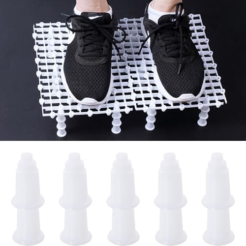 ZCZQC 30PCS Support Frame Aquarium Raising Pads Plastic Grid Isolation Board Tray Feet Aquarium Tank Bottom Supports 0.71in x 1.1in White