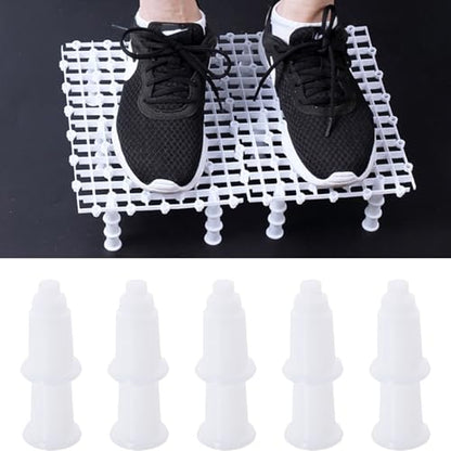 ZCZQC 30PCS Support Frame Aquarium Raising Pads Plastic Grid Isolation Board Tray Feet Aquarium Tank Bottom Supports 0.71in x 1.1in White
