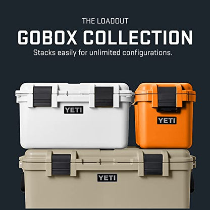 YETI LoadOut 30 GoBox Divided Waterproof Cargo Case, Dry Box, Camera Case, Fishing Tackle Box, King Crab