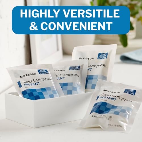 McKesson Instant Cold Packs, Pain Relief, Swelling, 4 x 6 in - size: 4 x 6 Inch (24 Count)