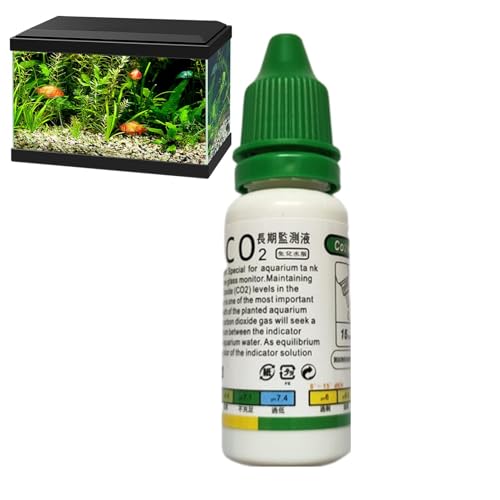 Aquatic CO2 Glass Drop Checker - Fish Tank Test CO2 Kit, Aquatics Co2 Drop Checker Solution, Functional Aquarium co2 kit, quickest co2 Drop Checker for CO2 System, Aquarium Tank - color: Test solution