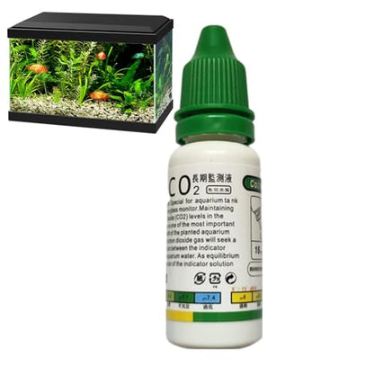 Aquatic CO2 Glass Drop Checker - Fish Tank Test CO2 Kit, Aquatics Co2 Drop Checker Solution, Functional Aquarium co2 kit, quickest co2 Drop Checker for CO2 System, Aquarium Tank - color: Test solution