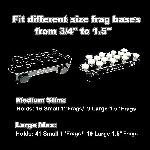 Magnetic Coral Frag Rack Strongest N52 Magnets Holds up to 41 Plugs (Medium Slim) - style: Medium Slim