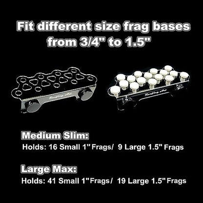 Magnetic Coral Frag Rack Strongest N52 Magnets Holds up to 41 Plugs (Medium Slim) - style: Medium Slim