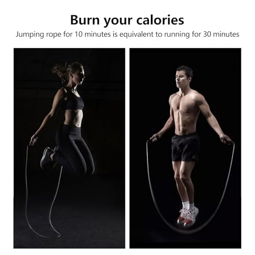 ：Adjustable Jump Rope, Speed Skipping Rope with Ball Bearings for Fitness