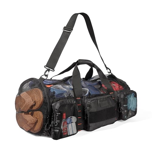 Fitdom 90L 29" Large Mesh Duffle Bag for Scuba, Snorkeling & Water Sports