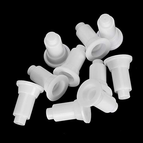 SUNGOOYUE Aquarium Isolation Board Support Feet PVC Divider Holder 100PCS 2cm Outer Dia 1cm Inner Dia 2.8cm Height for Fish Tank Partition Support Stable Placement (White) - color: White