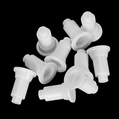 SUNGOOYUE Aquarium Isolation Board Support Feet PVC Divider Holder 100PCS 2cm Outer Dia 1cm Inner Dia 2.8cm Height for Fish Tank Partition Support Stable Placement (White) - color: White