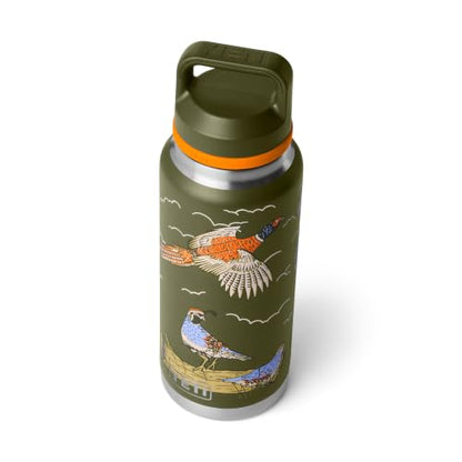 YETI Rambler 36 oz Bottle, Vacuum Insulated, Leakproof, Stainless Steel with Chug Cap - color: Upland Bird Olive