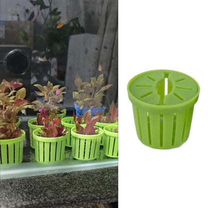 4 Pack Aquarium Plant Holder Fish Tank Plants Pots Anti-Floating Aquarium Plant Weights Aqua Soil Container for Echinodorus Bleheri Live Freshwater Plants Substrate Tabs Fertilizer Stratum