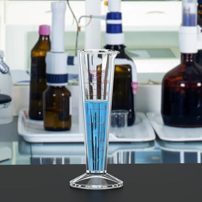 stonylab Graduated Cylinder, 1-Pack Borosilicate Glass Conical Measuring Cylinder Beaker with Wide Mouth and Pour Spout for Precise Measurement, 10 ml - size: 10 ml
