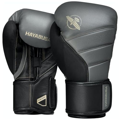 Hayabusa T3 Boxing Gloves - Sparring - color: Charcoal/Black, size: 18oz