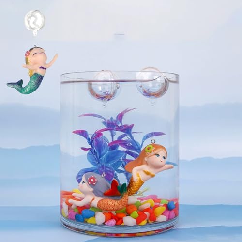 Floating Mermaid Aquarium Decor - Fish Tank Ornament for Aquarium Décor Thematic Ornaments