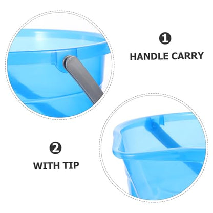 Portable Plastic Water Bucket with Handle Transparent Wash Bucket for Home and Dormitory Use for Storing Water and Cleaning Products