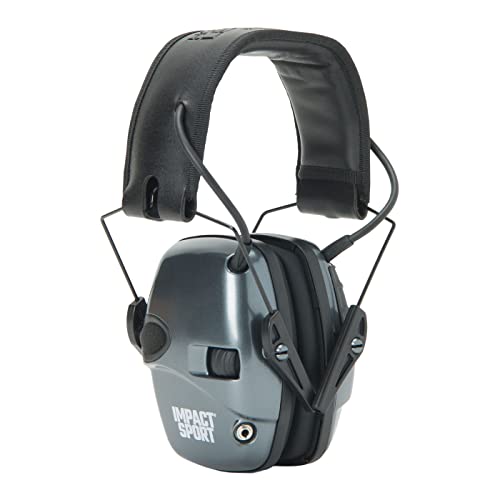 Howard Leight R02532 Impact Sport 22dB Gray Black Headband Small Ear Protection - color: Charcoal Gray, size: Small