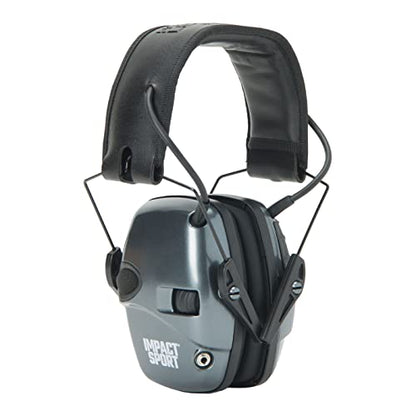 Howard Leight R02532 Impact Sport 22dB Gray Black Headband Small Ear Protection - color: Charcoal Gray, size: Small