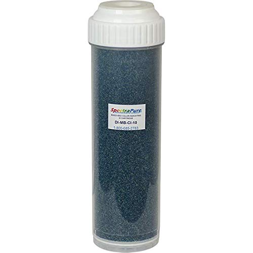 SpectraPure® Mixed-Bed Color Indication DI Cartridge - 10 inch - Compatible with All Reverse Osmosis 10 INCH HOUSINGS - Superior Purity