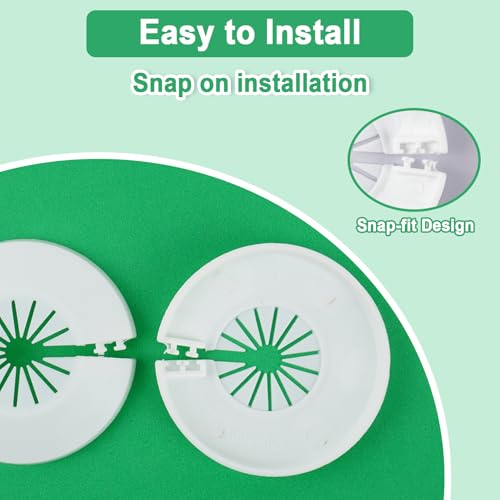 8 PCS Plumbing Cover Plates White Pipe Covers for Bathroom Escutcheon Plastic Plate (Fit 0.4" to 1.14" Pipe) - color: Fit 0.4" to 1.14" Pipe