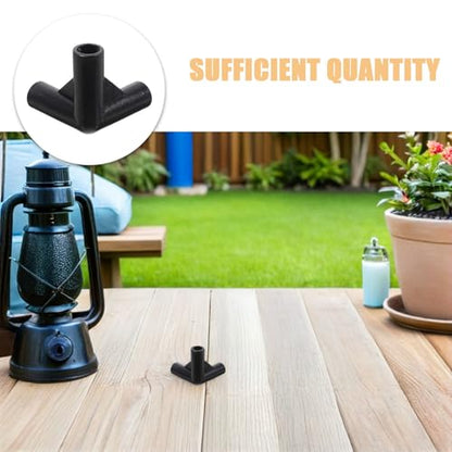 50PCS Tent Pole Connector: 3-Way PVC Tee Pipe Fitting - 8mm ID Plastic Canopy Frame Joints for Camping Shelters Gazebos Replacement Parts