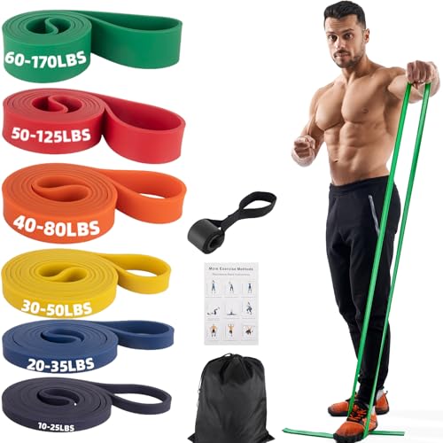 Resistance Bands, Exercise Bands Resistance, Pull Up Bands, Pull Up Assistance Bands, Workout Bands Resistance for Men & Women, Resistance Bands for Working Out, Muscle Training(6 Pcs)