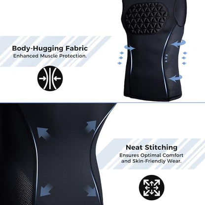 Youth Baseball Chest Protector Padded Compression Shirt | Sleeveless Protective Gear Baseball Softball Football Lacrosse T Ball Heart Sternum Guard - color: White/Grey, size: Medium