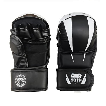 YWChenzy Fighting MMA Sparring Gloves Open Palm Martial Arts Boxing Punching Bag Training Gloves - color: sst12