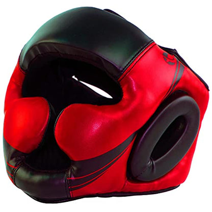 Ultimate - Kids Head Gear Guard for Boxing MMA Muay Thai Training Protection (CH, Red/Black)