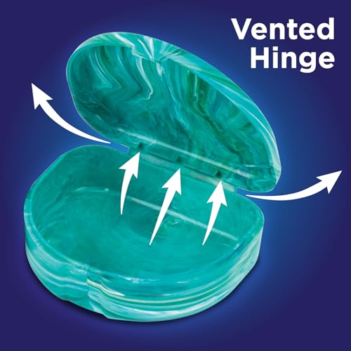 Practicon Marble Retainer Cases, Orthodontic Aligner Case, Mouth Guard Holder (3 Pack) Ocean - color: Ocean
