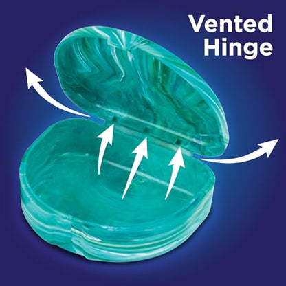 Practicon Marble Retainer Cases, Orthodontic Aligner Case, Mouth Guard Holder (3 Pack) Ocean - color: Ocean