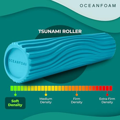 Oceanfoam Tsunami Roller - XLarge Soft Density Foam Roller (Miami Blue) - color: Miami Blue
