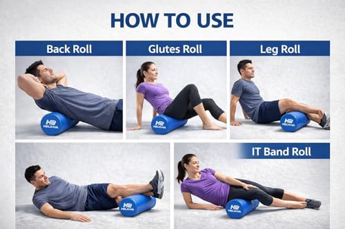 Foam Roller for Muscle Massage and Recovery – Soft Density Foam Roller for Yoga, Pilates, Physical Therapy and Gym – Back, Legs and Full Body Massage