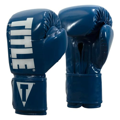 TITLE Boxing Inferno Intensity Elastic Training Gloves - color: Blue/White, size: 16 oz