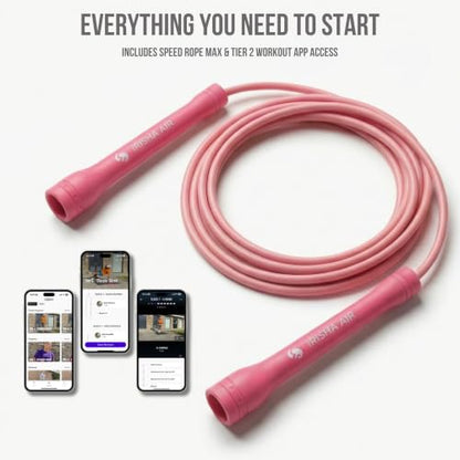Elevate Rope Jump Rope for Men & Women, 5mm PVC Cable, 10 ft Adjustable - color: Purple/Green