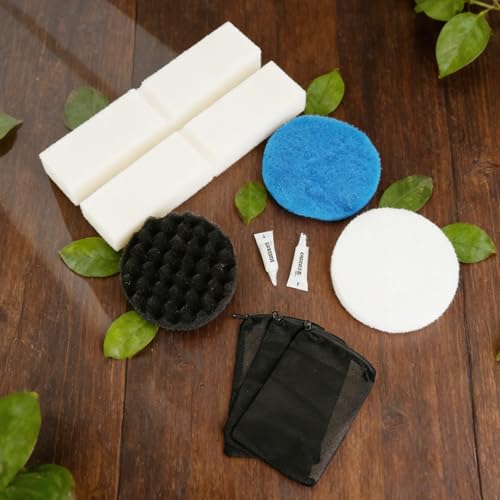 30 Pcs Filter Media Replacement Set with Quick Clear/Water Polishing Pads, Foam Pads, Fish Tank Filter Mesh Bags, Silicone Lube for Fluval Fx2 Fx4 Fx5 Fx6, Freshwater, Saltwater Aquariums