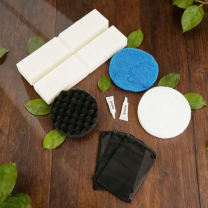 30 Pcs Filter Media Replacement Set with Quick Clear/Water Polishing Pads, Foam Pads, Fish Tank Filter Mesh Bags, Silicone Lube for Fluval Fx2 Fx4 Fx5 Fx6, Freshwater, Saltwater Aquariums