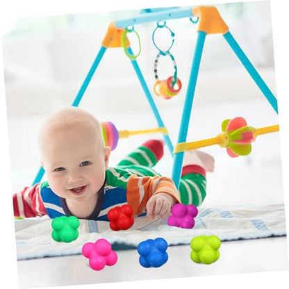 POPETPOP Hexagonal Agility Balls 6 Pcs TPR for Goalkeeper Training
