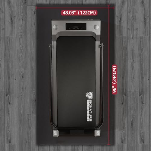 Fitvids High Density 1/4-Inch Thick Gym Equipment Mat, Non-Slip Floor Protection for Heavy Exercise, Treadmill and Bike Mat in Multiple Sizes - size: 96"L x 48"W x 0.3"Th