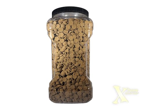 Xtreme Scrapers Wafers - Premium 14mm Fast-Sinking Fish Food – Nutrient & Cellulose Rich Ideal for Nocturnal Feeders, Catfish, Plecostomus Species, and Loaches – USA Farm Grown (64oz) - size: 4 Pound (Pack of 1)