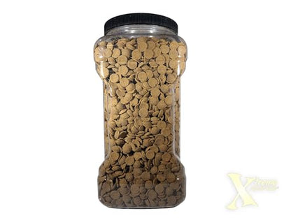 Xtreme Scrapers Wafers - Premium 14mm Fast-Sinking Fish Food – Nutrient & Cellulose Rich Ideal for Nocturnal Feeders, Catfish, Plecostomus Species, and Loaches – USA Farm Grown (64oz) - size: 4 Pound (Pack of 1)