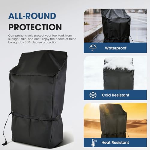 16 Gallon Fuel Caddy with 12V DC 3.7 GPM Pump and 500D Fuel Caddy Cover, 1 x 16 Gallon Transfer Caddy, 1 x Waterproof Caddy Cover - size: 16Gallon 3.7GPM