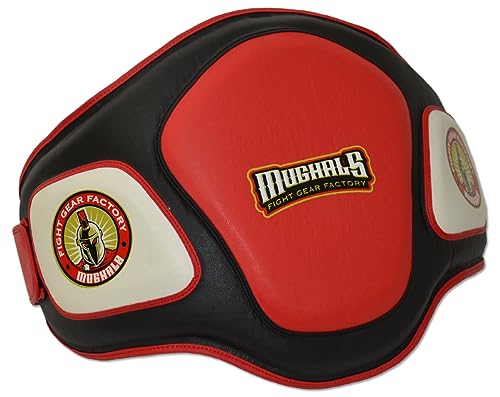 MMA Muay Thai Belly Pad - style: Hook n Loop (Red/White/Black)