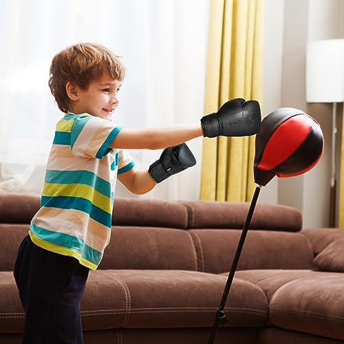 Kids Boxing Gloves for Sparring,Punching Bag,MMA Training,Ages 3-15 - color: Black, size: 4 oz