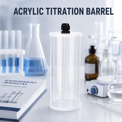 Acrylic Aquarium Titration Pump Container 0.8L with Scale, Transparent Tube - Liquid Storage Accessory, Accurate Additive Dispensing for Fish Tanks