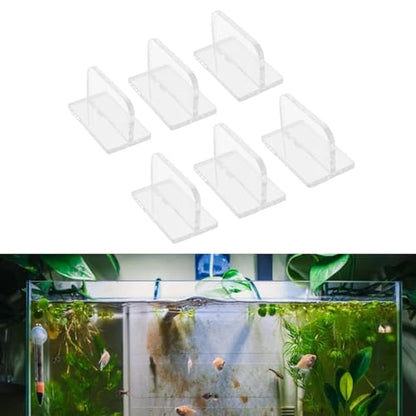 6Pcs Acrylic Aquarium Cover dle, Se Grip Fish Tank Lid Pull dle, Durable Transparent Aquarium Lid dle with Adhesive, Eleg Modern Design for Glass Cabinets and niture