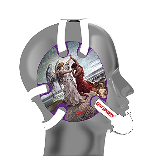 Wrestling Headgear Jacob Wrestled God Sticker (Purple) - color: Purple