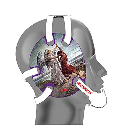 Wrestling Headgear Jacob Wrestled God Sticker (Purple) - color: Purple