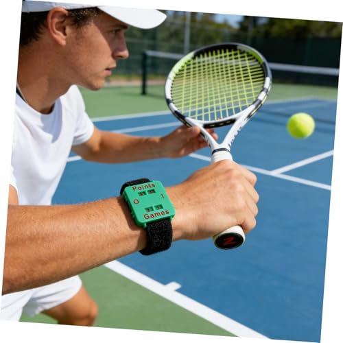 Ciieeo Portable Tennis Score Counter Wristband Manual Golf Stroke Keeper Green Sports Training Equipment