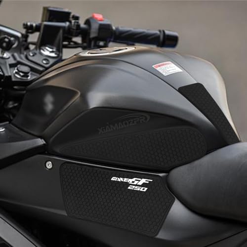 for GIXXER SF250 Gixxer sf 250 2020 2021 2022 2023 Tank Protection Tank Pad GIXXER SF250 Motorcycle Non-Slip Fuel Tank Pad Protects Knee Grip Fuel Tank Side Sticker (Black)