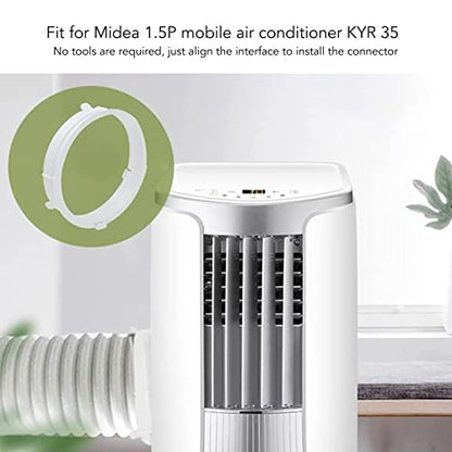 Portable Air Conditioner Exhaust Hose Connector, ABS Adjustable Hose Tube Connector Interface for 1.5P Mobile Air Conditioner KYR 35